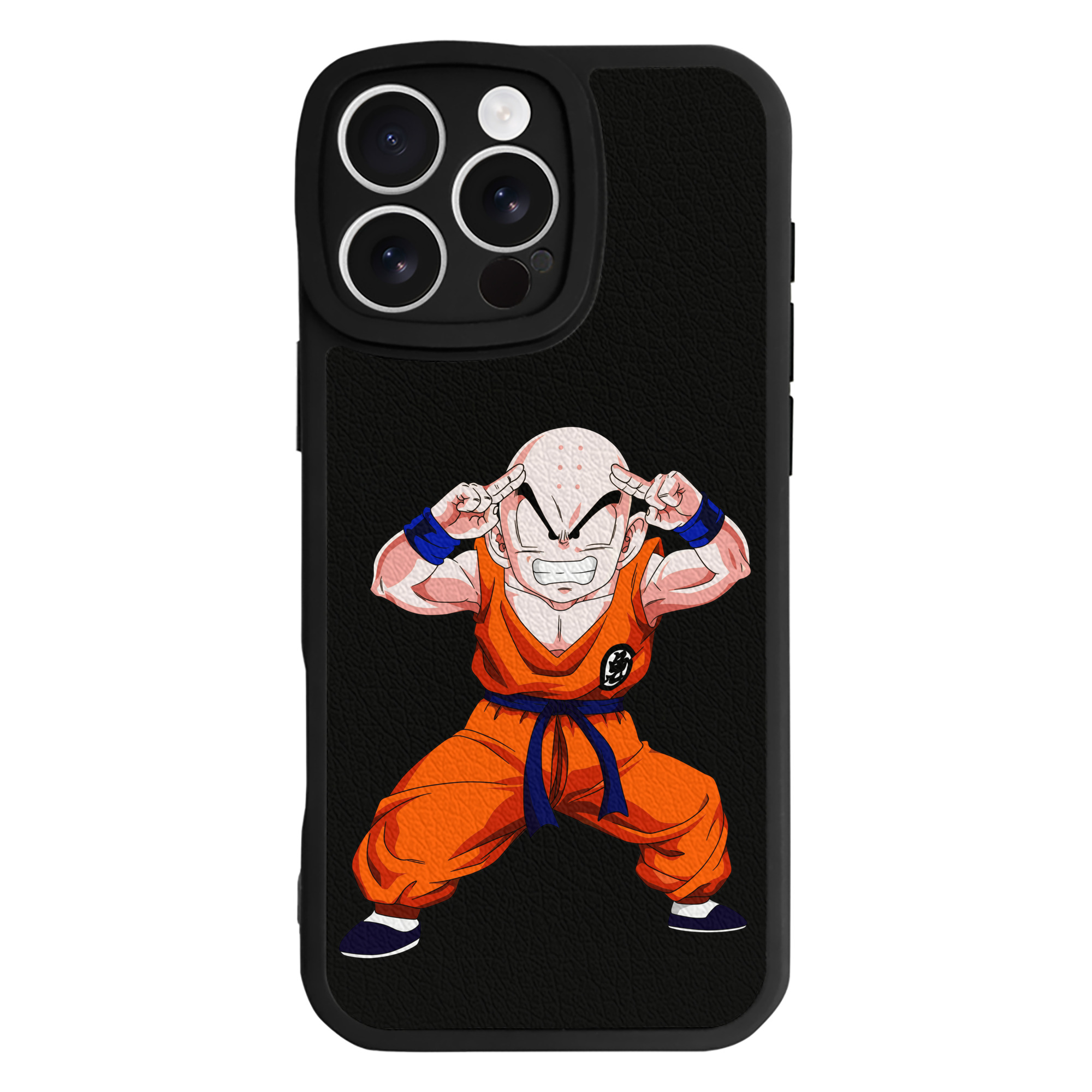 （画像用） ドラゴンボール クリリン DRAGON BALL krillin 【iPhone 16シリーズ対応】シリコンスマホケース（レザー調） 材質：シリコン